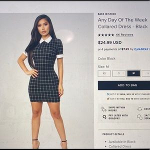 Fashion Nova Collared Dress 🖤🤍